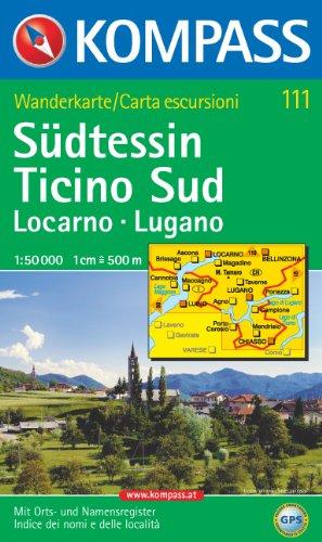 Südtessin, Locarno, Lugano. 1:50.000. Wandern. GPS-genau