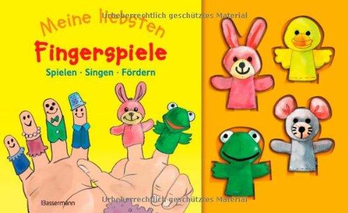 Meine liebsten Fingerspiele-Set: Spielen Singen Fördern. Buch und 4 Fingerpuppen aus Stoff