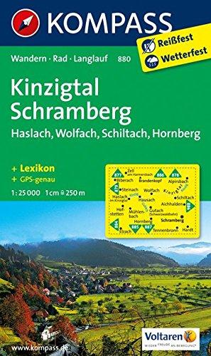 Kinzigtal - Schramberg - Haslach - Wolfach - Schiltach - Hornberg: Wanderkarte mit KOMPASS-Lexikon, Radwegen und Loipen. GPS-genau. 1:25000 (KOMPASS-Wanderkarten, Band 880)