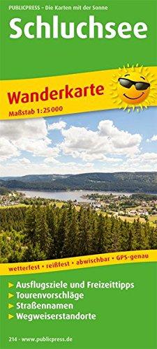 Schluchsee: Wanderkarte mit Einkehr- und Freizeittipps, Tourenvorschlägen und Straßennamen, wetterfest, reißfest, abwischbar, GPS-genau. 1:25000