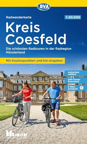 BVA Radwanderkarte Kreis Coesfeld 1:50.000, mit Knotenpunkten und km-Angaben, reiß- und wetterfest, GPS-Tracks Download, E-Bike geeignet: Die ... Münsterland (Radwanderkarte 1:50.000)