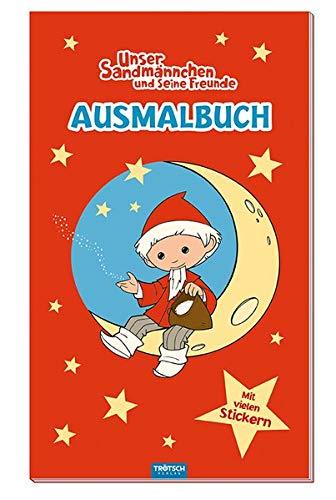 "Unser Sandmännchen und seine Freunde" Ausmalbuch: 12 Seiten, 2 Stickerseiten, Softcover