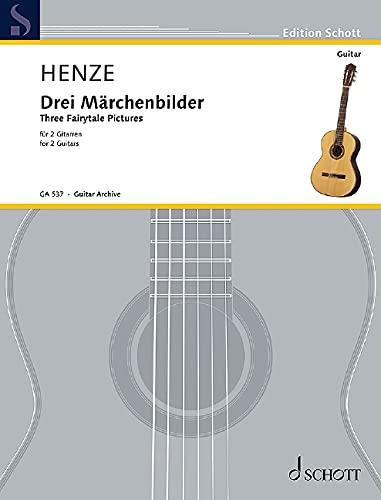 Drei Märchenbilder: aus der Kinderoper "Pollicino". 2 Gitarren. Spielpartitur. (Gitarren-Archiv)