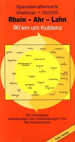 Fietz-Spezialstraßenkarte 8. Rhein - Ahr - Lahn 1 : 150 000. 90 km um Koblenz