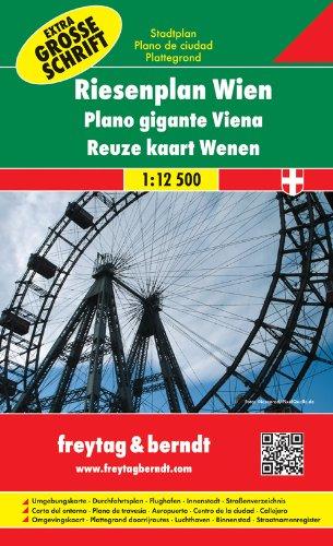 Freytag Berndt Stadtpläne, Wien Riesenplan, Spiralbindung, Extra Große Schrift - Maßstab 1:12 500