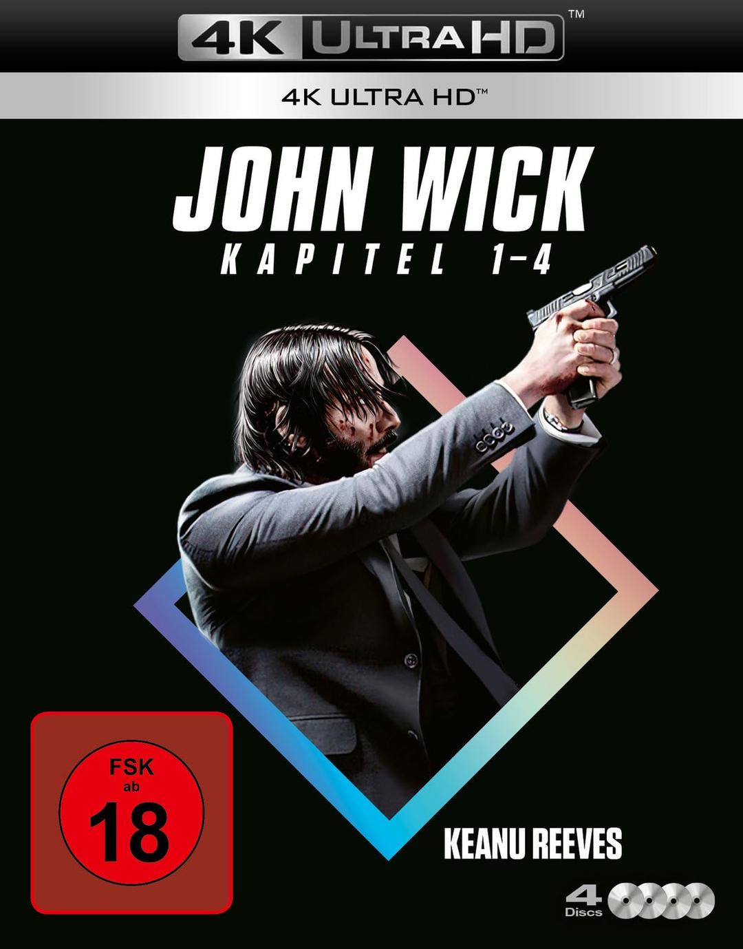 John Wick - Kapitel 1-4 (4 4K Ultra HDs) [Blu-ray]