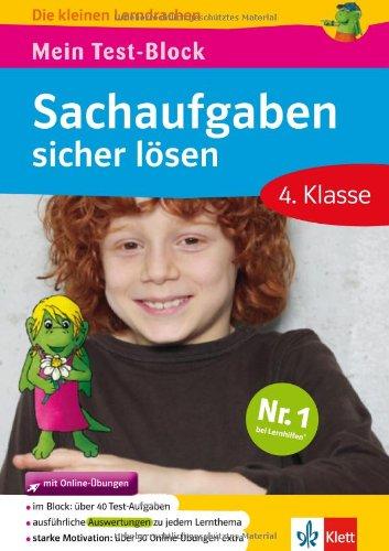 Mein Test-Block Sachaufgaben sicher lösen mit Online-Übungen 4. Klasse