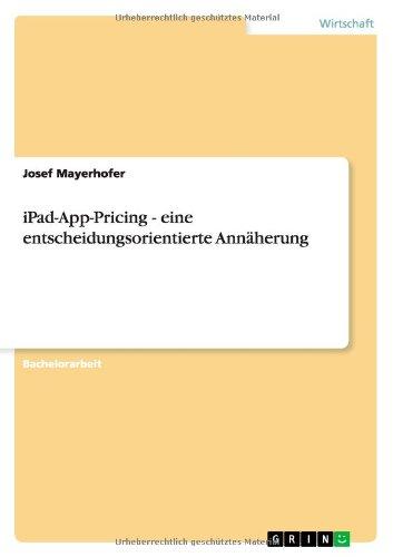 iPad-App-Pricing - eine entscheidungsorientierte Annäherung