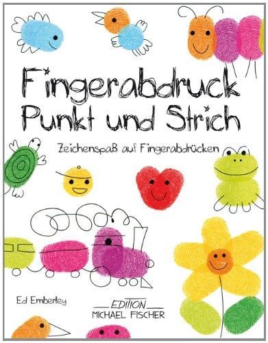 Fingerabdruck Punkt und Strich: Zeichenspaß auf Fingerabdrücken