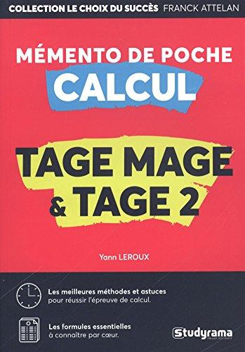 Tage Mage & Tage 2 : calcul : mémento de poche