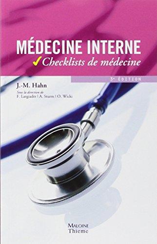 Médecine interne : checklists de médecine