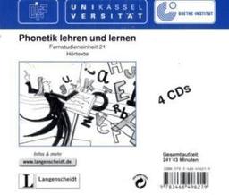 21: Phonetik lehren und lernen - 4 Audio-CDs: Fernstudienprojekt zur Fort- und Weiterbildung im Bereich Germanistik und Deutsch als Fremdsprache vom ... (Fernstudienangebot Deutsch als Fremdsprache)