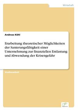 Erarbeitung theoretischer Möglichkeiten der Sanierungsfähigkeit einer Unternehmung zur finanziellen Entlastung und Abwendung der Krisengefahr