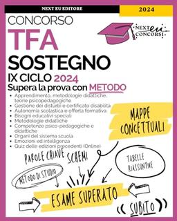 TFA sostegno IX ciclo 2024: Strategie, Mappe concettuali e Schemi degli argomenti comuni a tutti gli ordini per superare la prova con metodo. Con espansione On-line.