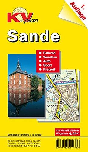 Sande: 1:12.500 Gemeindeplan mit Freizeitkarte 1:25.000, Mit Rad- und Wanderwegen (KVplan-Kombi-Reihe)