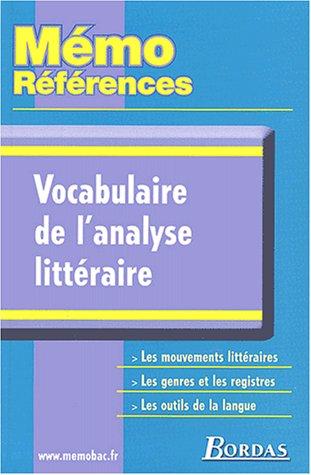 Vocabulaire de l'analyse littéraire