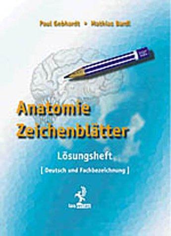 Anatomie Zeichenblätter. Lösungsheft. Deutsch und Fachbezeichnung