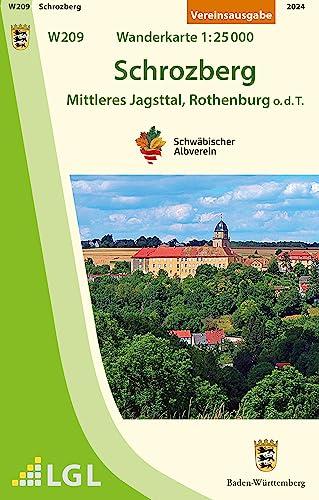 W209 Schrozberg - Mittleres Jagsttal, Rothenburg o.d.T.: Wanderkarte 1:25.000 (Wanderkarten 1:25 000)