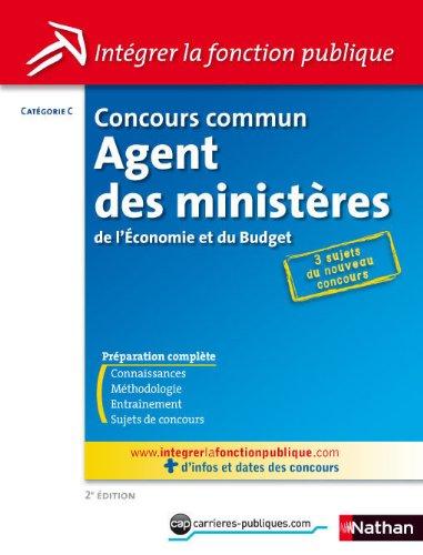 Concours commun agent des ministères de l'économie et du budget : catégorie C