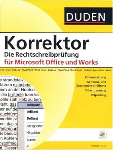 Duden Korrektor Die Rechtschreibprüfung für Microsoft Office und Works Version 3.51