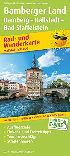 Bamberger Land, Bamberg - Hallstadtt - Bad Staffelstein: Rad- und Wanderkarte mit Ausflugszielen, Einkehr- & Freizeittipps, wetterfest, reißfest, ... 1:50000 (Rad- und Wanderkarte / RuWK)