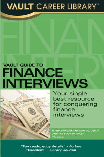 Vault Guide to Finance Interviews