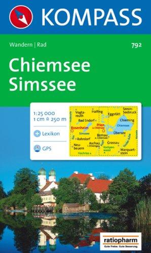 Chiemsee - Simssee 1 : 25 000: Wanderkarte mit Kurzführer und Radrouten. GPS-geeignet