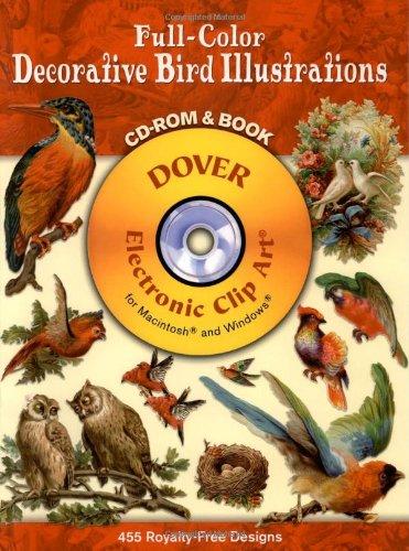 Full-Color Decorative Bird Illustrations CD-ROM and Book (Dover Full-Color Electronic Design)