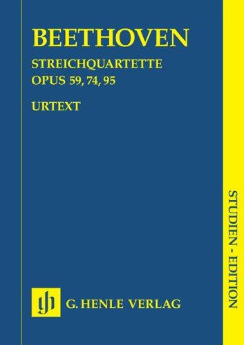 Streichquartette op. 59, 74, 95; Studien-Edition