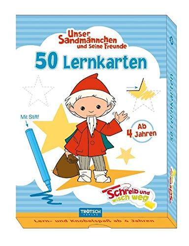 Trötsch Unser Sandmännchen Lernkarten Schreib und wisch weg mit Stift: Übungsheft Lernheft Vorschule Grundschule