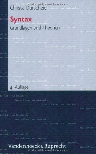 Syntax. Grundlagen und Theorien