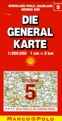 Die Generalkarten, Großraumausgabe, Bundesrepublik Deutschland, Bl.5, Rheinland-Pfalz, Saarland, Heesen Süd (Marco Polo Regional Maps: Germany)