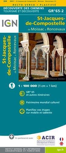 St-Jacques de Compostelle. Moissac-Roncevaux. Découverte des chemins 1:100.000