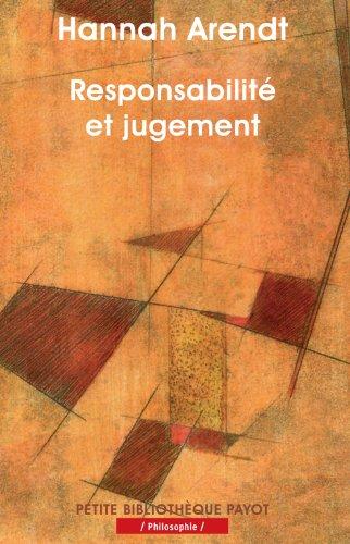 Responsabilité et jugement