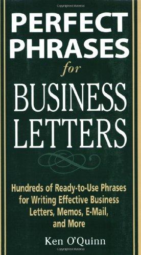 Perfect Phrases for Business Letters