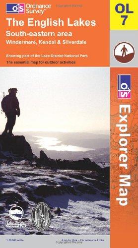 The English Lakes. South Eastern Area 1 : 25 000: Windermere, Kendal & Silverdale. Showing part of the Lake District National Park (OS Explorer Map)