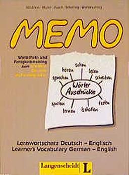 Memo. Wortschatz- und Fertigkeitstraining für das Zertifikat Deutsch als Fremdsprache: Memo, Lernwortschatz Deutsch-Englisch