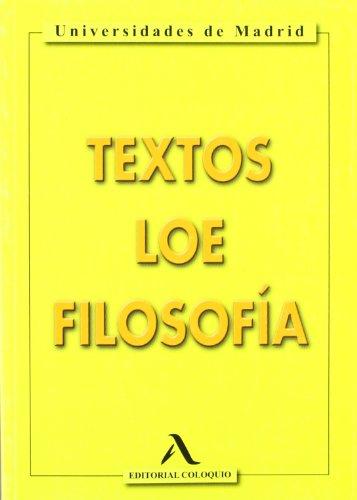 Filosofía, 2 Bachillerato. Textos