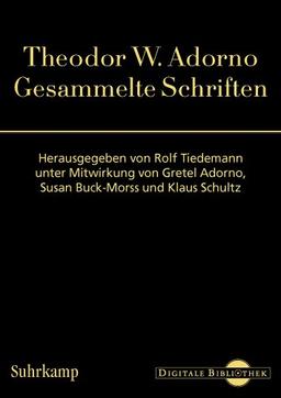 Digitale Bibliothek, 97: Theodor W. Adorno Gesammelte Schriften (CD-ROM)