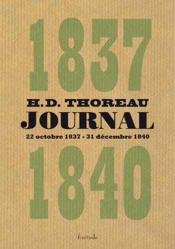 Journal. Vol. 1. 22 octobre 1837-31 décembre 1840