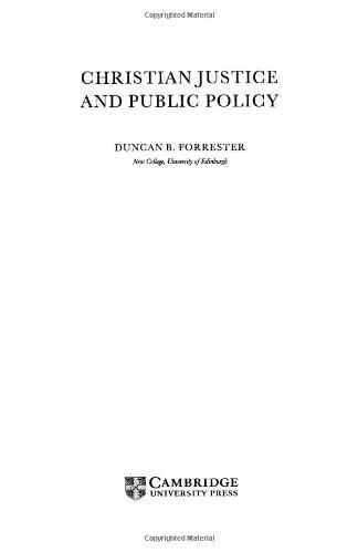 Christian Justice and Public Policy (Cambridge Studies in Ideology and Religion, Band 10)