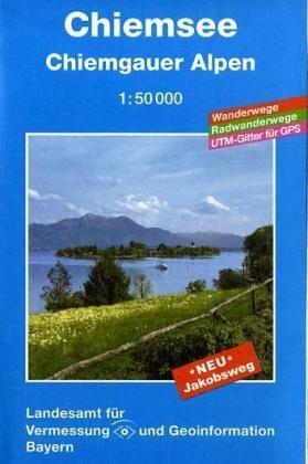 Chiemsee und Umgebung 1 : 50 000. Topographische Karte mit Wander- und Radwanderwegen