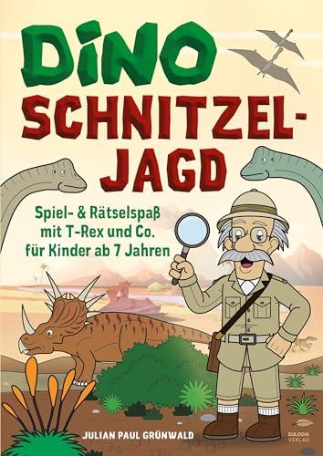 Dino Schnitzeljagd Spiel - Auf Schatzsuche mit Dinosauriern in der Urzeit: Rätselspaß mit T-Rex und Co. für Kinder ab 7 Jahren - Das ideale Geschenk zum Kindergeburtstag