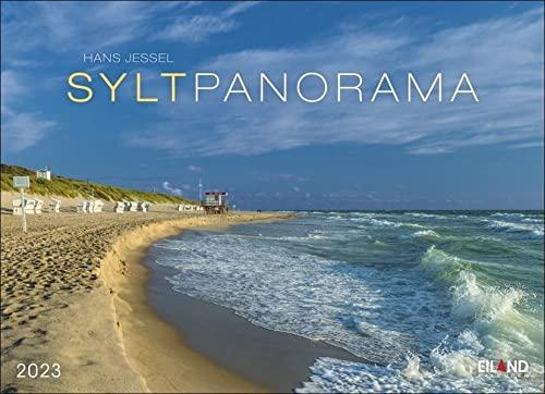 Sylt Panorama Postkartenkalender 2023 - Reisekalender mit Monatskalendarium - 12 Farbfotos - 23,5 x 17 cm: Hans Jessel