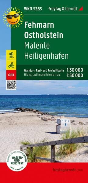 Fehmarn - Ostholstein, Wander + Radkarte 1:50.000: Malente - Heiligenhafen, GPX Tracks, wasserfest und reißfest (freytag & berndt Wander-Rad-Freizeitkarten)