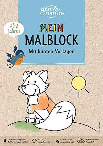 Mein Malblock. Mit bunten Vorlagen für Kinder ab 2 Jahren: pen2nature: 100% Recyclingpapier • klimaneutrales Produkt • unterstützt Aufforstungsprojekte (pen2nature kids)