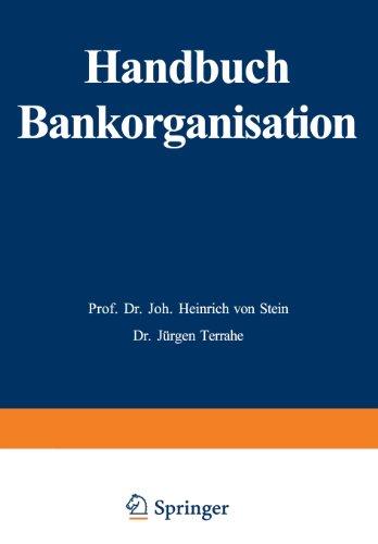 Handbuch Bankorganisation