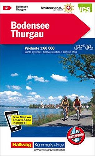 Bodensee, Thurgau: Velokarte, Nr. 2, 1:60 000, waterproof, Free Map on Smartphone included (Kümmerly+Frey Velokarten)