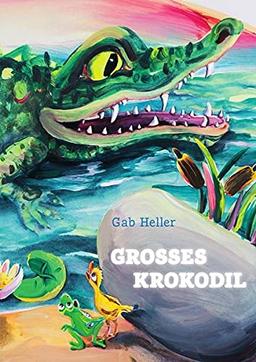 GROSSES KROKODIL: die Tiere am See haben Angst...