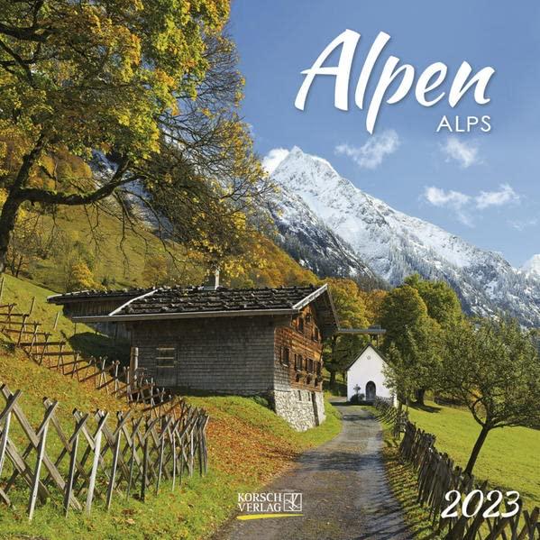 Alpen 2023: Broschürenkalender mit Ferienterminen. Format: 30 x 30 cm